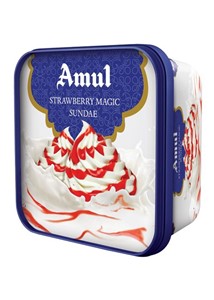 Amul Strawberry Magic Sundae 1 L