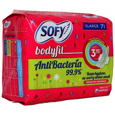 Sofy Body Fit Sanitary Napkin Anti Bacteria, Extra Large, 7N